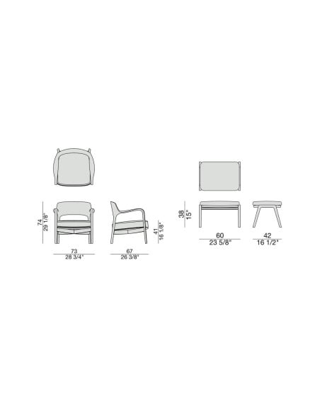 Louis Armchair and Loretta Pouf (Expo Offer)