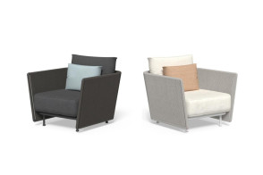 Coral outdoor living armchair