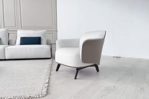 Fauteuil Kaori en tissu ivoire (Offre Expo) Poliform - 5 2