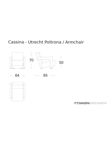 Poltrona Utrecht - version bleue (Offre Expo) Cassina - 7