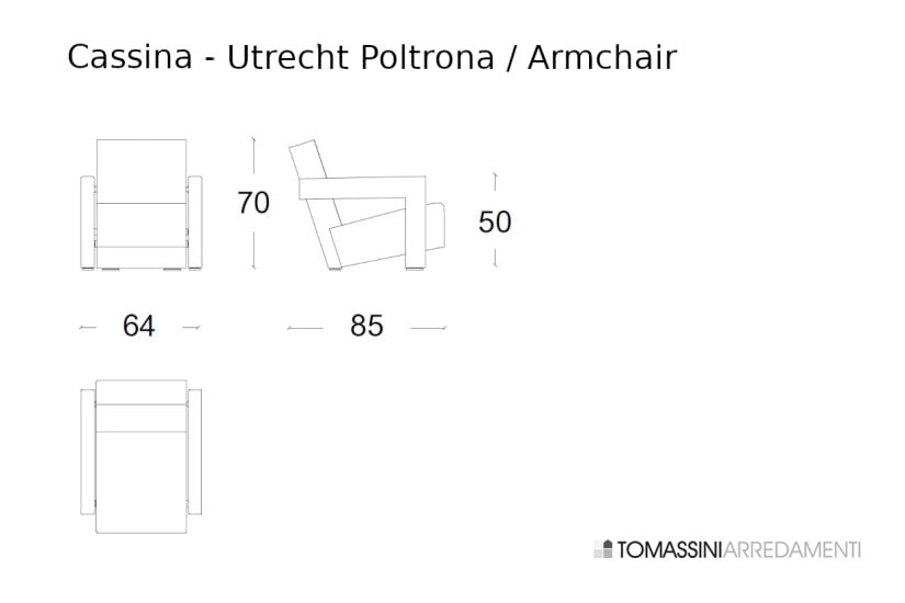 Poltrona Utrecht - version bleue (Offre Expo) Cassina - 7