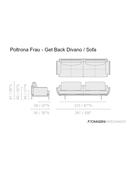 Divano Get Back in pelle (Offerta Expo) Poltrona Frau - 1