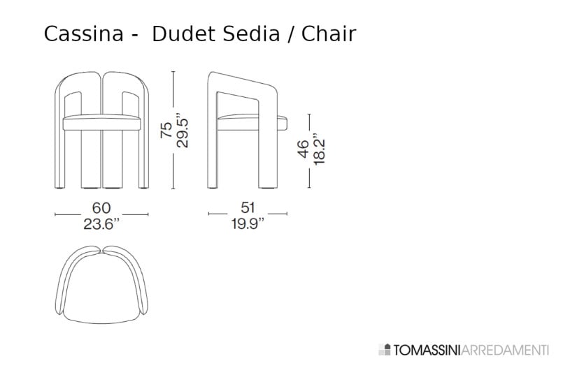 Sedia Dudet in tessuto bianco (Offerta Expo)  - 7