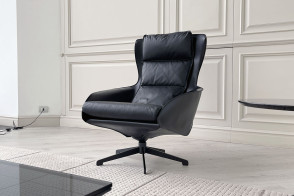 Poltrona Cab Lounge in pelle nera (Offerta Expo) Cassina - 7 2