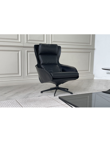 Poltrona Cab Lounge en cuir noir (Offre Expo) Cassina - 2