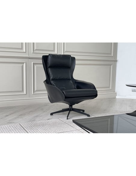 Poltrona Cab Lounge in pelle nera (Offerta Expo) Cassina - 2