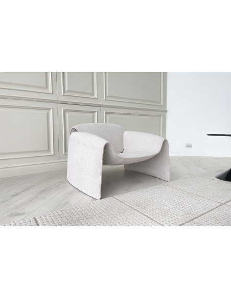 Fauteuil Le Club en tissu sable (Offre Expo) Poliform - 1