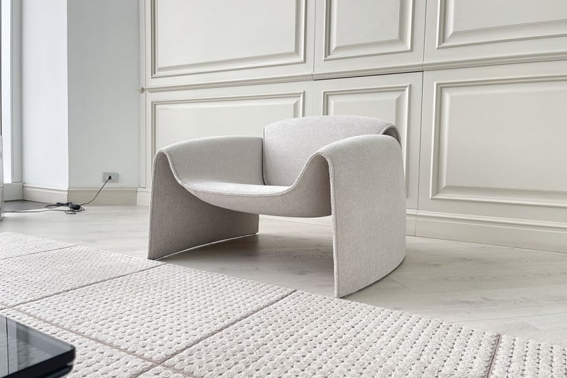 Fauteuil Le Club en tissu sable (Offre Expo) Poliform - 4