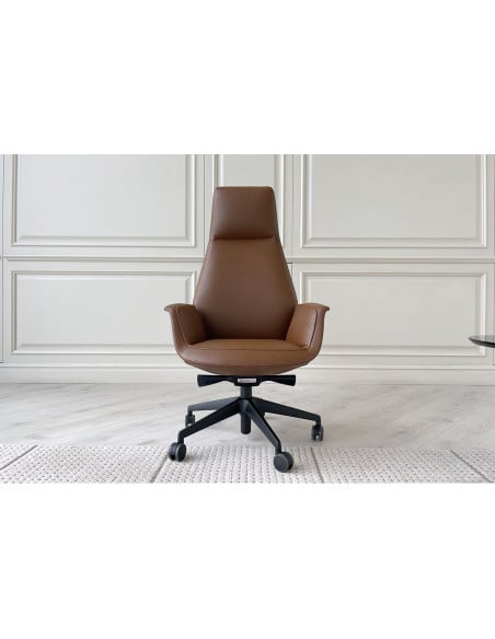 Poltrona Downtown in pelle cognac (Offerta Expo) Poltrona Frau - 1