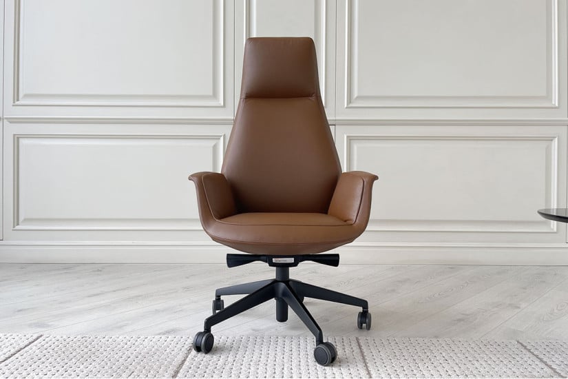 Poltrona Downtown in pelle cognac (Offerta Expo) Poltrona Frau - 1