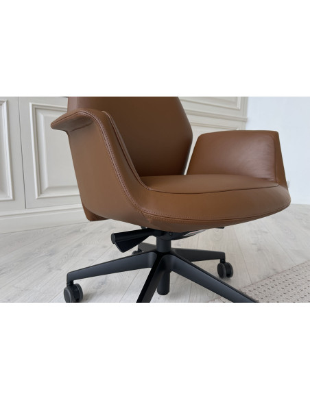 Poltrona Downtown in pelle cognac (Offerta Expo) Poltrona Frau - 4