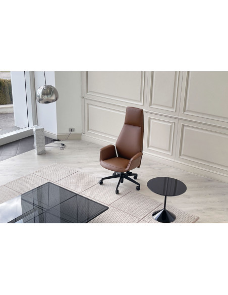 Fauteuil Downtown en cuir cognac (Offre Expo) Poltrona Frau - 5