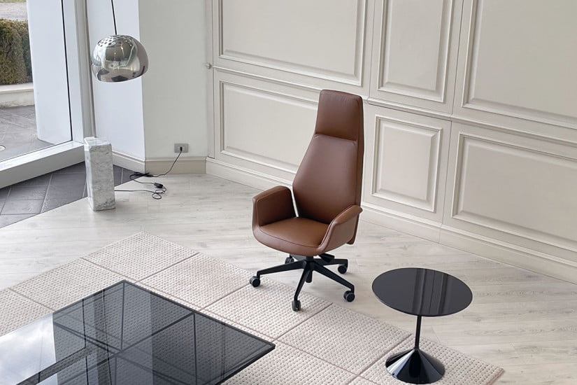 Poltrona Downtown in pelle cognac (Offerta Expo) Poltrona Frau - 5
