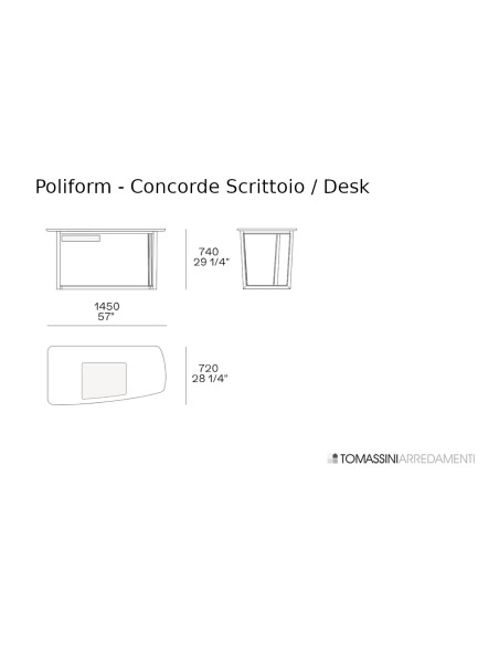 Scrittoio Concorde in noce canaletto (Offerta Expo) Poliform - 9