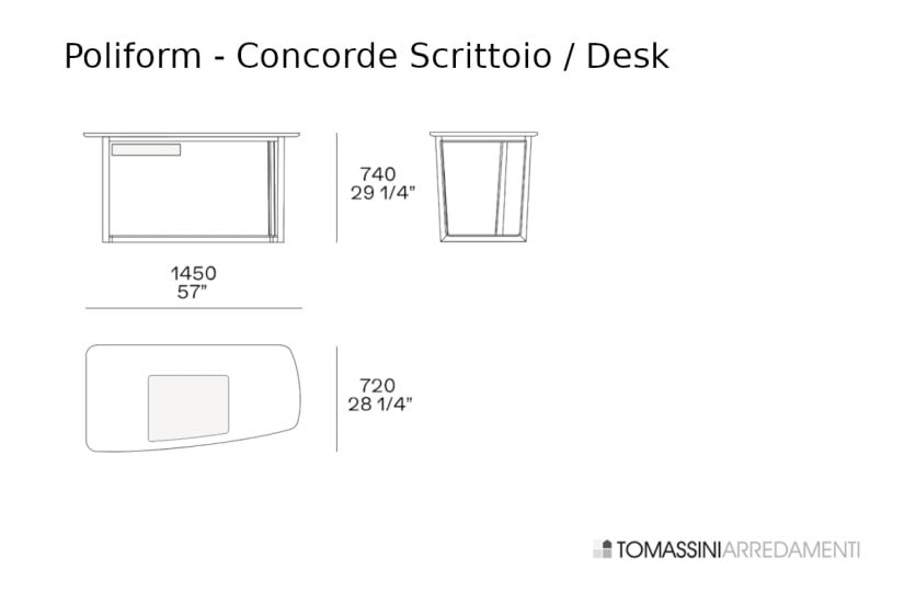 Scrittoio Concorde in noce canaletto (Offerta Expo) Poliform - 9