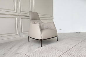 Fauteuil Archibald A en cuir rose poudré (Offre Expo) Poltrona Frau - 7 2