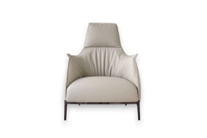 Fauteuil Archibald A en cuir rose poudré (Offre Expo) Poltrona Frau - 7