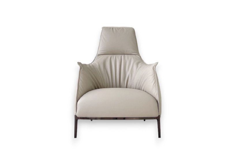 Fauteuil Archibald A en cuir rose poudré (Offre Expo) Poltrona Frau - 7