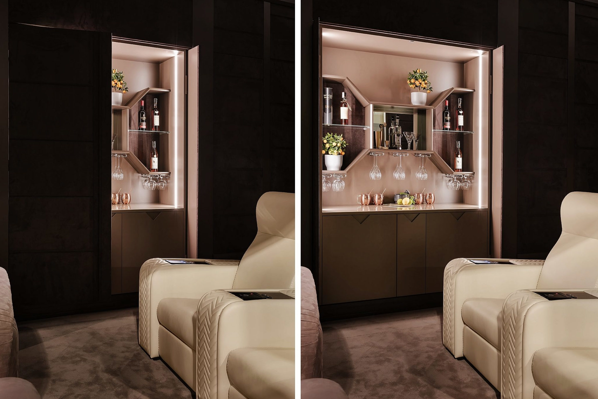 Hidden Home Bar Fellini by Vismara Design